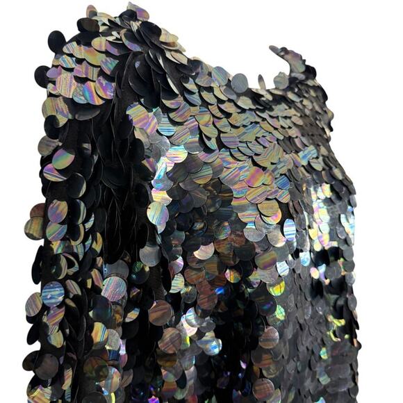 Liz Claiborne Vintage 80s Lambswool Angora Sweater Allover Sequin Dolman sz S - Picture 4 of 16